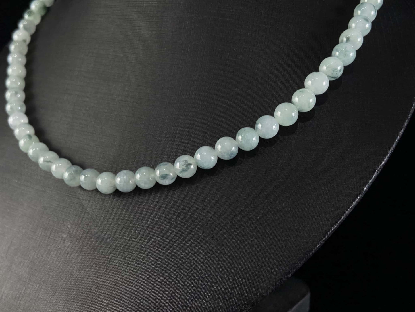 Serene Celadon‑Frost Luminescence · Nature Burmese Jadeite Bracelet