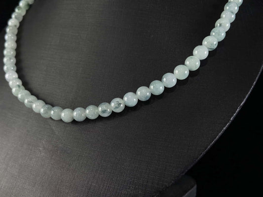 Serene Celadon‑Frost Luminescence · Nature Burmese Jadeite Bracelet
