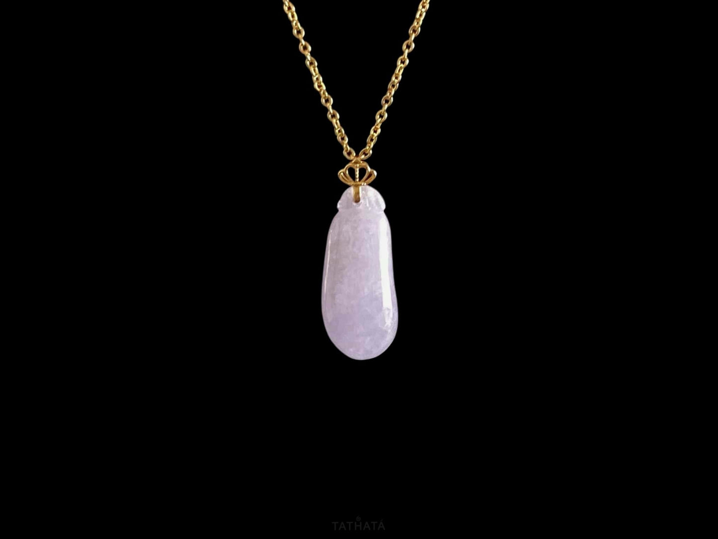 A lilac crown melon jadeite pendant.