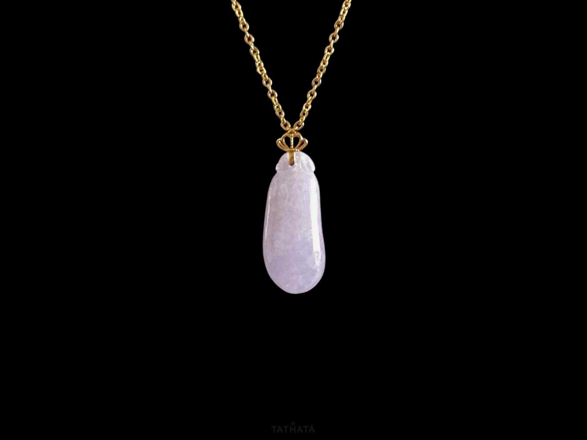 A lilac crown melon jadeite pendant.