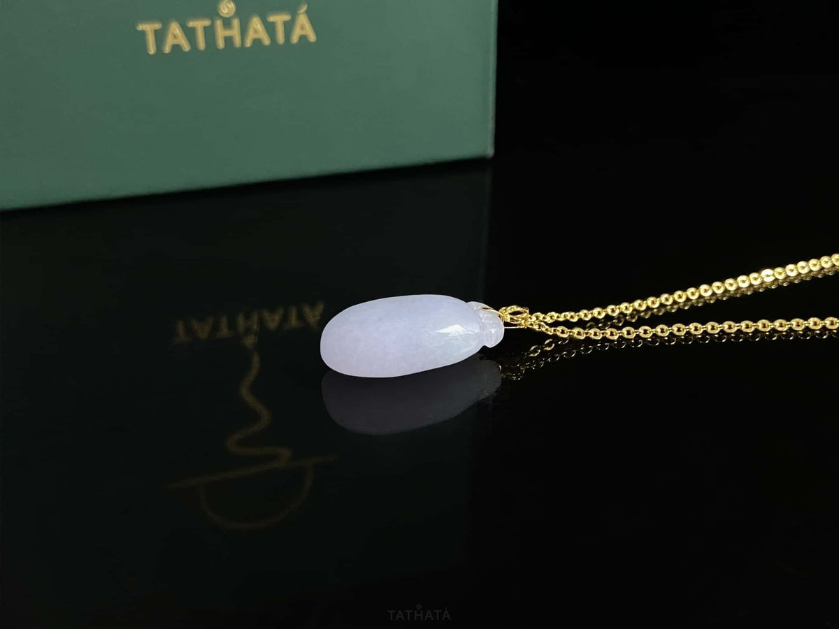 Top Pick 🪻 Twilight Mist Lavender · Nature Burmese Jadeite Pendant