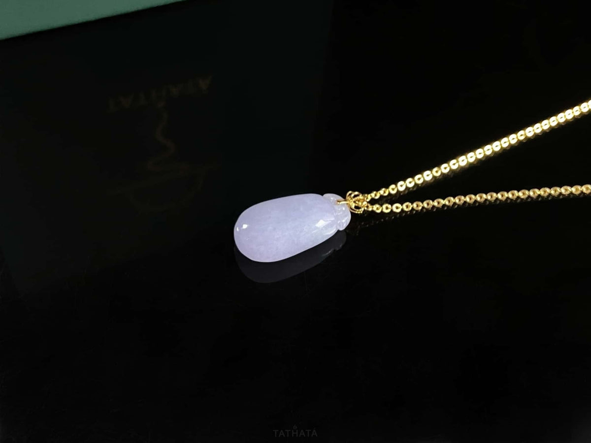 Top Pick 🪻 Twilight Mist Lavender · Nature Burmese Jadeite Pendant