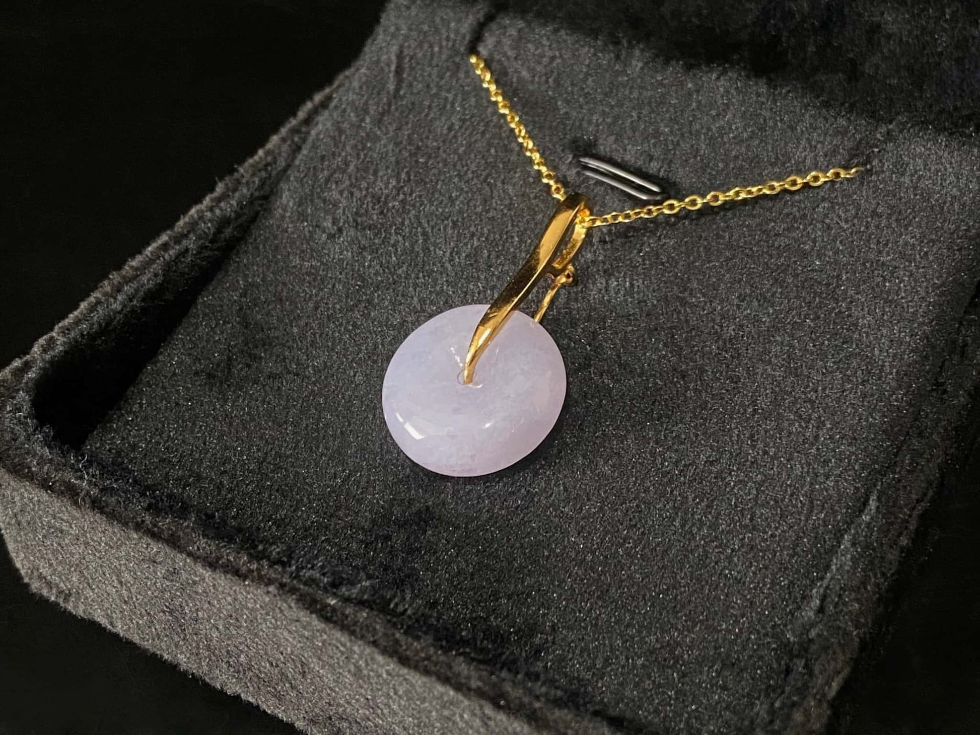 Everyday Staple 💫 Pale Violet Peace Buckle · Nature Burmese Jadeite Pendant
