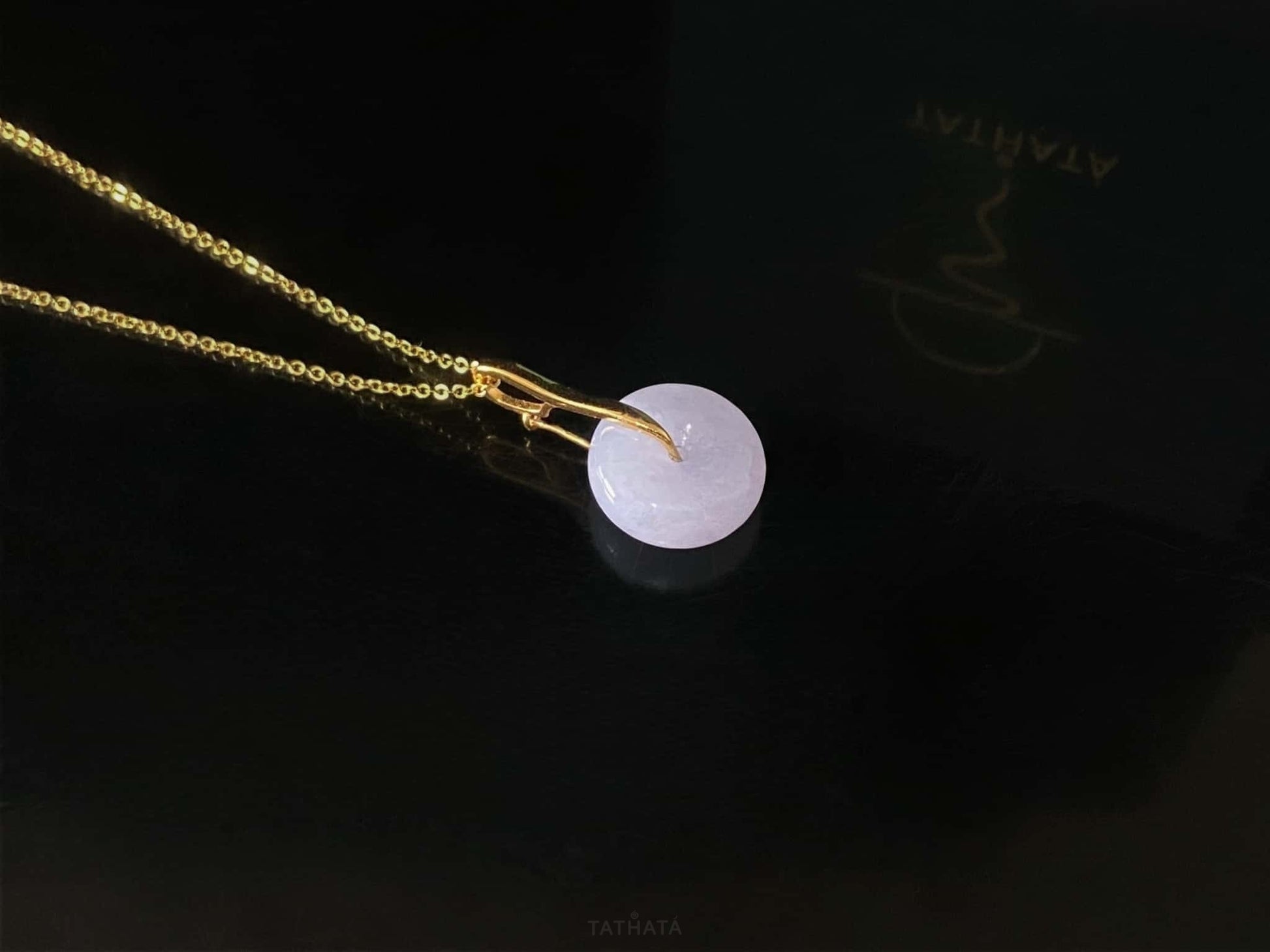 Everyday Staple 💫 Pale Violet Peace Buckle · Nature Burmese Jadeite Pendant