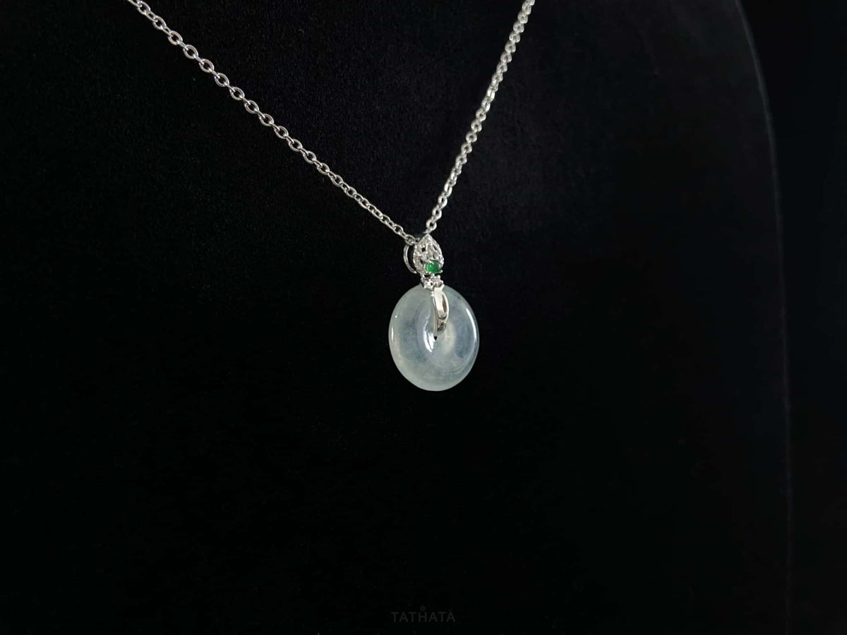 Handpicked 🧊 Icy Transparent White · Nature Burmese Jadeite Pendant