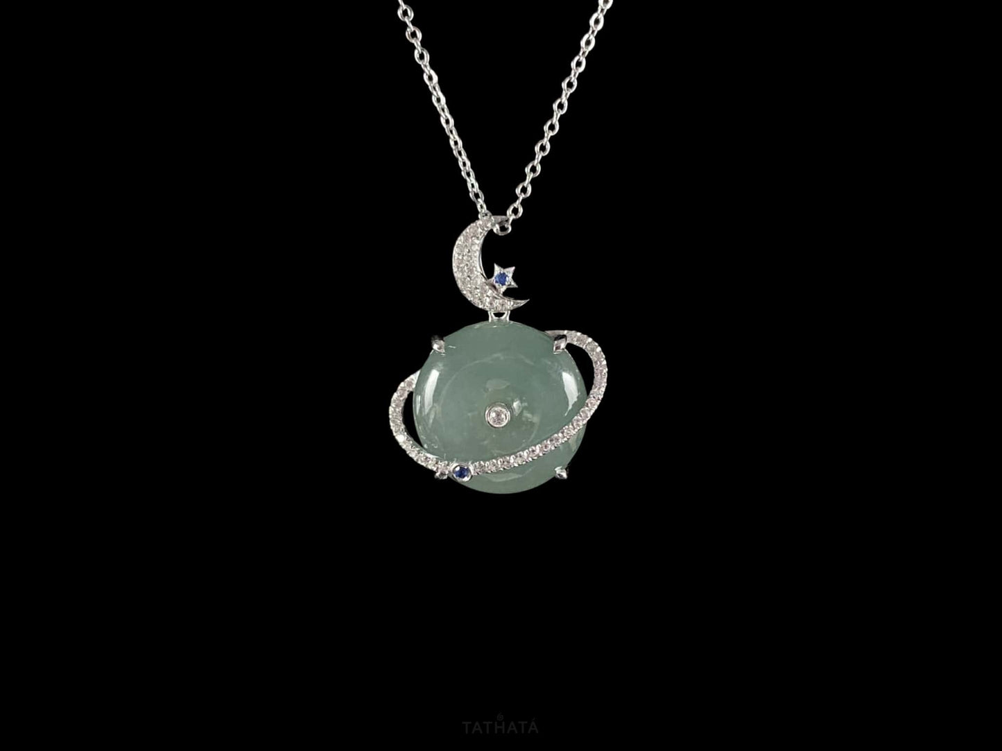 Mint Green Planet · Nature Burmese Jadeite Pendant