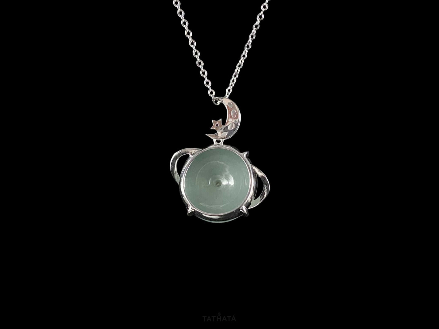 Mint Green Planet · Nature Burmese Jadeite Pendant