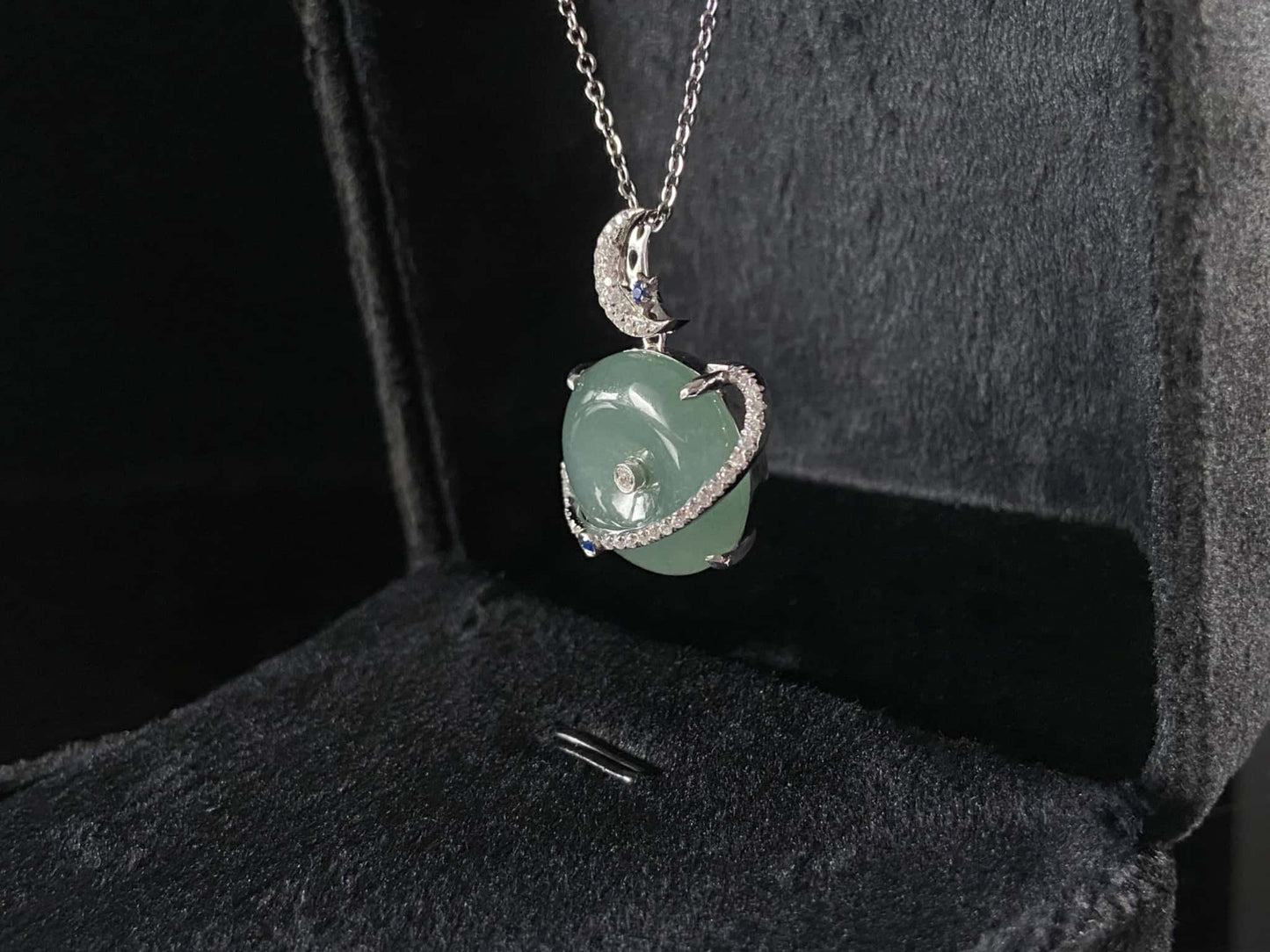 Mint Green Planet · Nature Burmese Jadeite Pendant