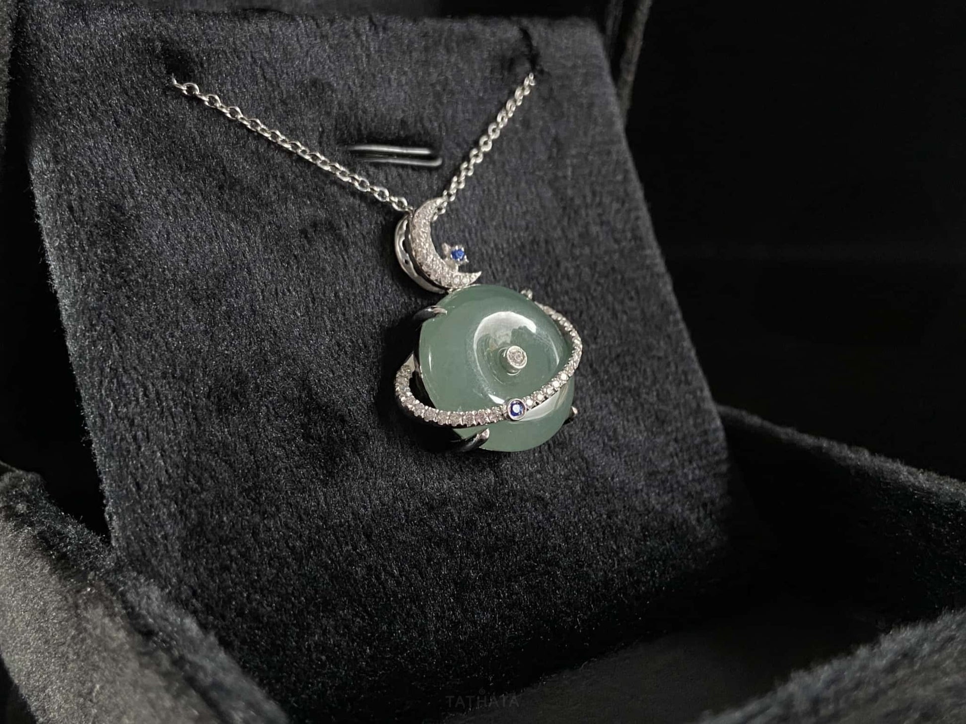 Mint Green Planet · Nature Burmese Jadeite Pendant