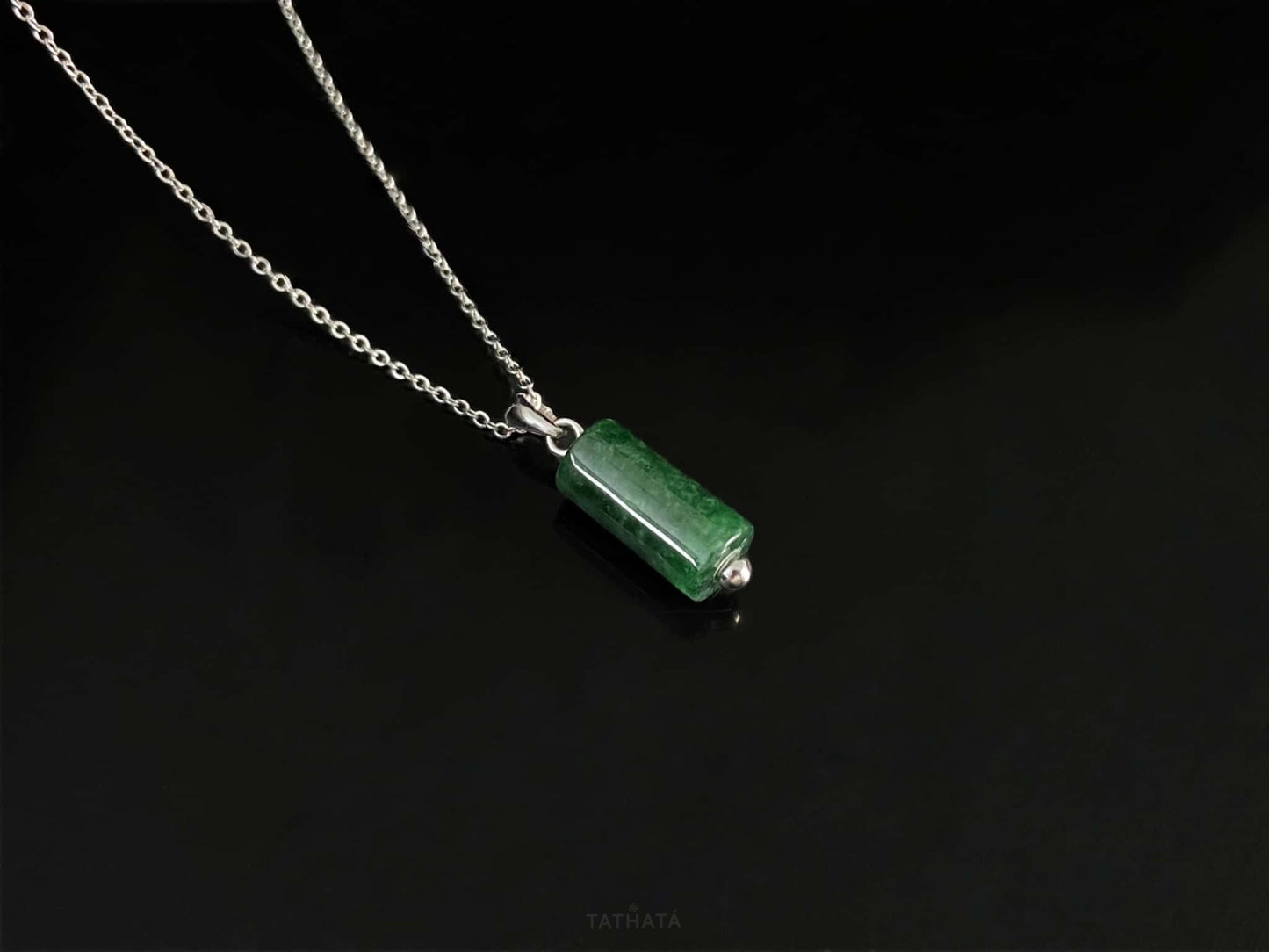 Rich Moss Green · Nature Burmese Jadeite Pendant