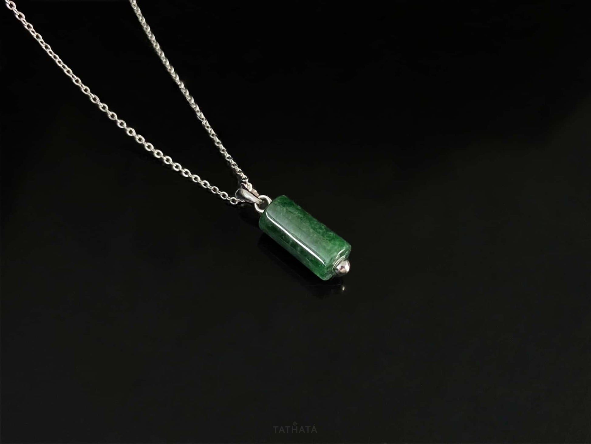 Rich Moss Green · Nature Burmese Jadeite Pendant