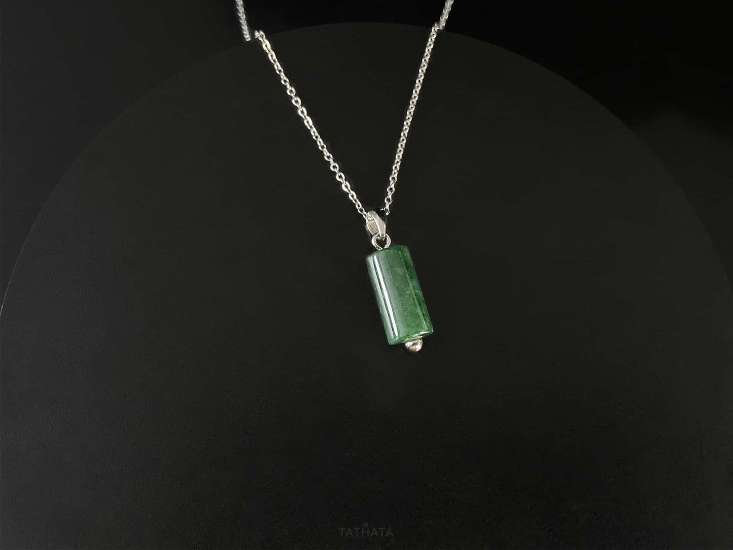 Rich Moss Green · Nature Burmese Jadeite Pendant