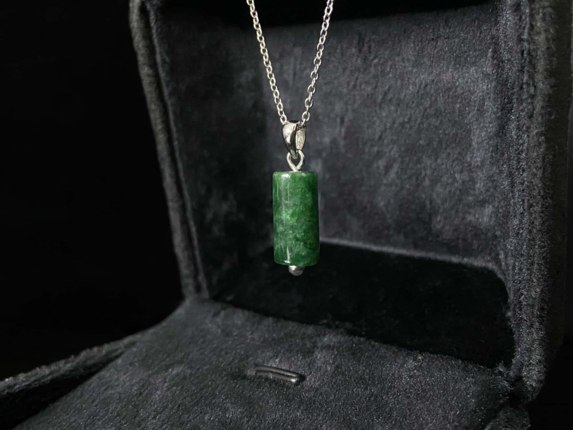 Rich Moss Green · Nature Burmese Jadeite Pendant