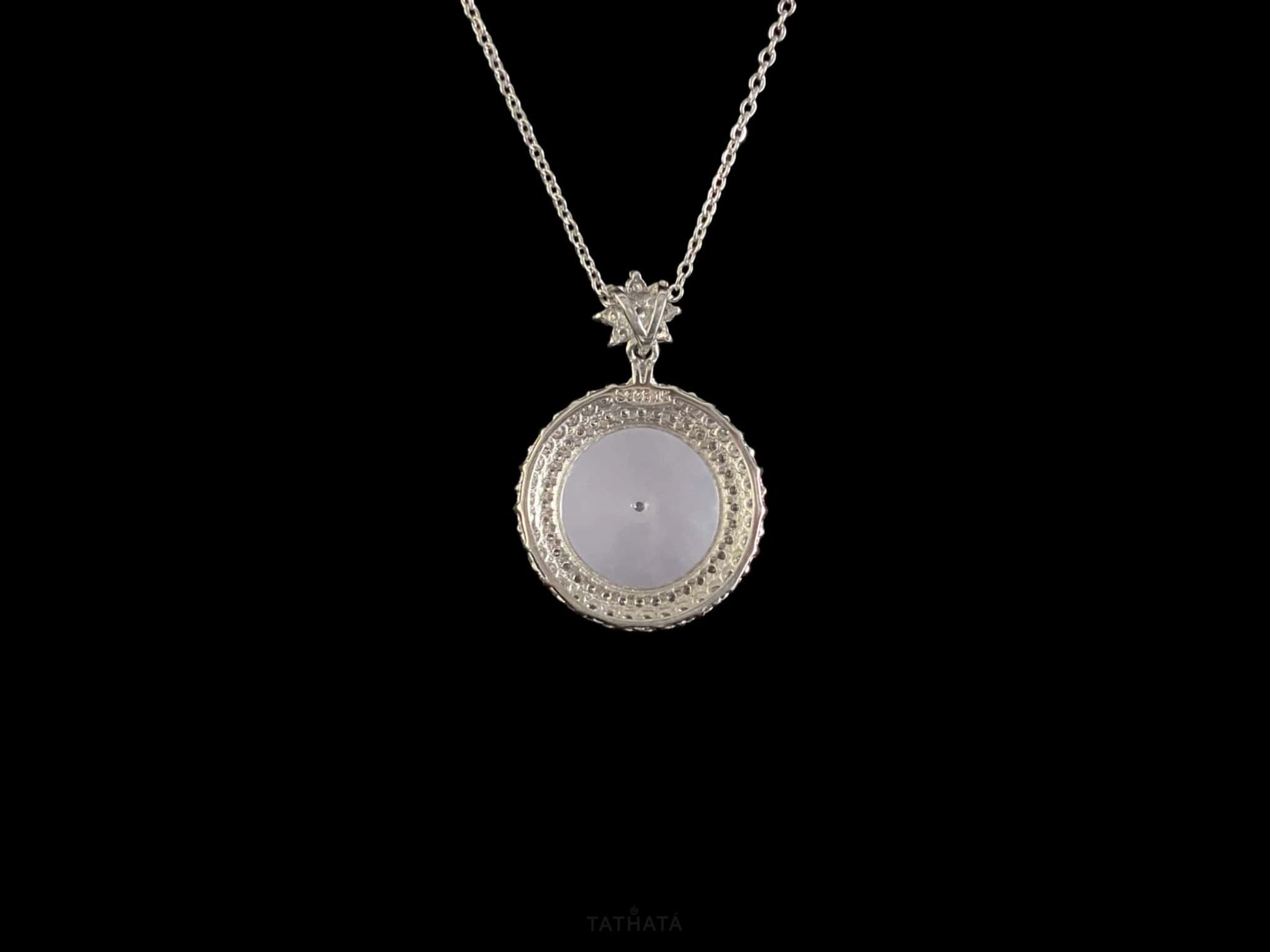 Dreamy Lavender Peace Buckle · Nature Burmese Jadeite Pendant