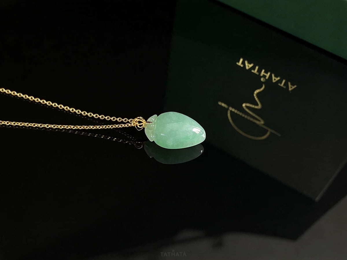 Hot Item 💗 Verdant Glow Pale Green · Nature Burmese Jadeite Pendant