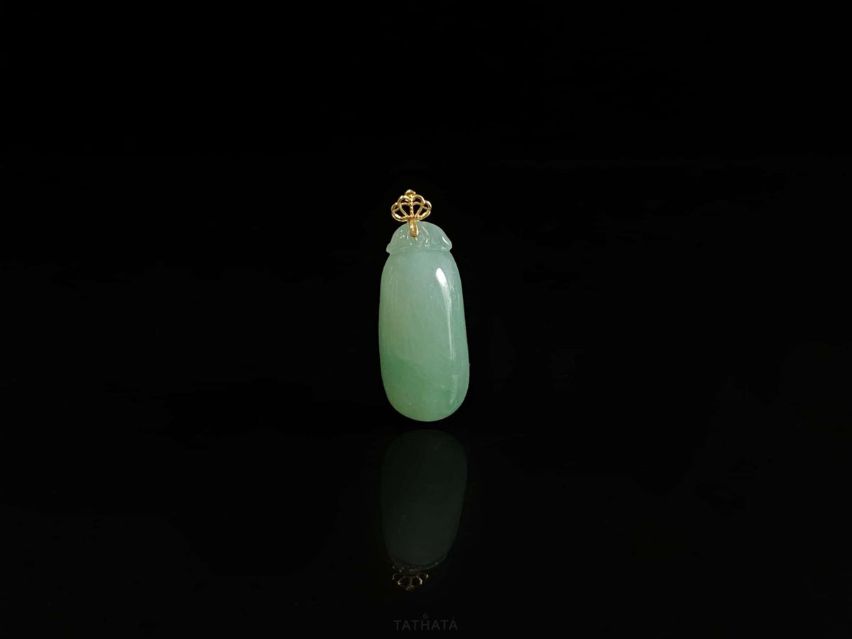 Handpicked 💰 Fern Glow Soft Green · Nature Burmese Jadeite Pendant