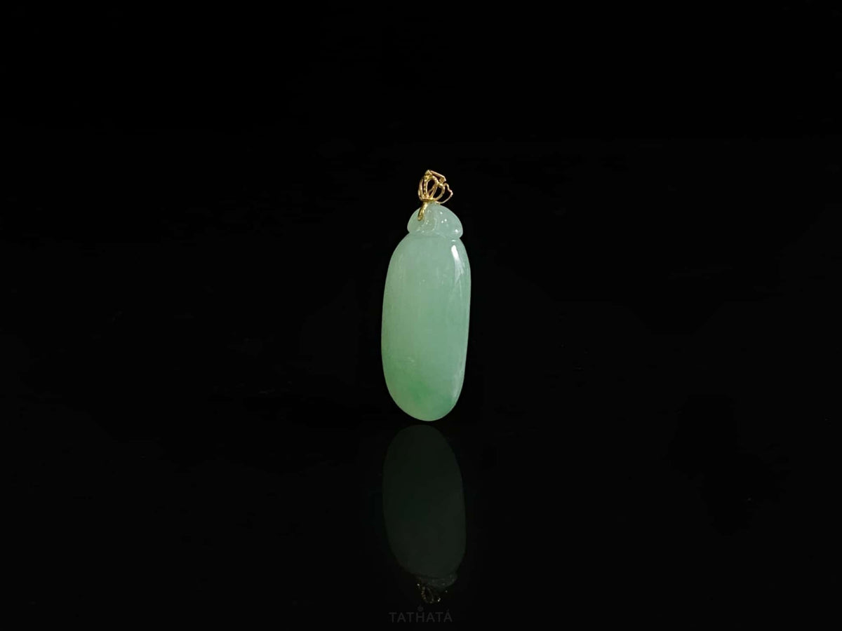 Handpicked 💰 Fern Glow Soft Green · Nature Burmese Jadeite Pendant