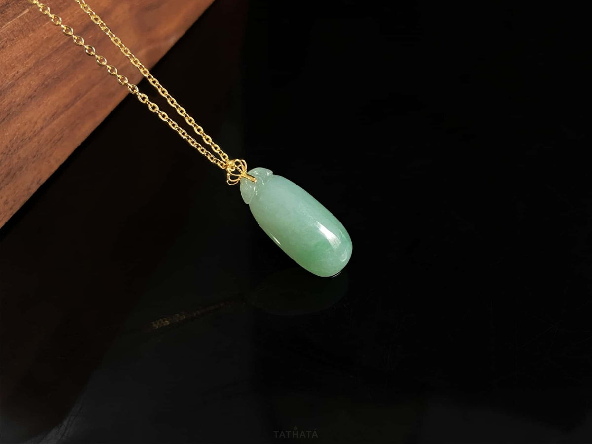 Handpicked 💰 Fern Glow Soft Green · Nature Burmese Jadeite Pendant