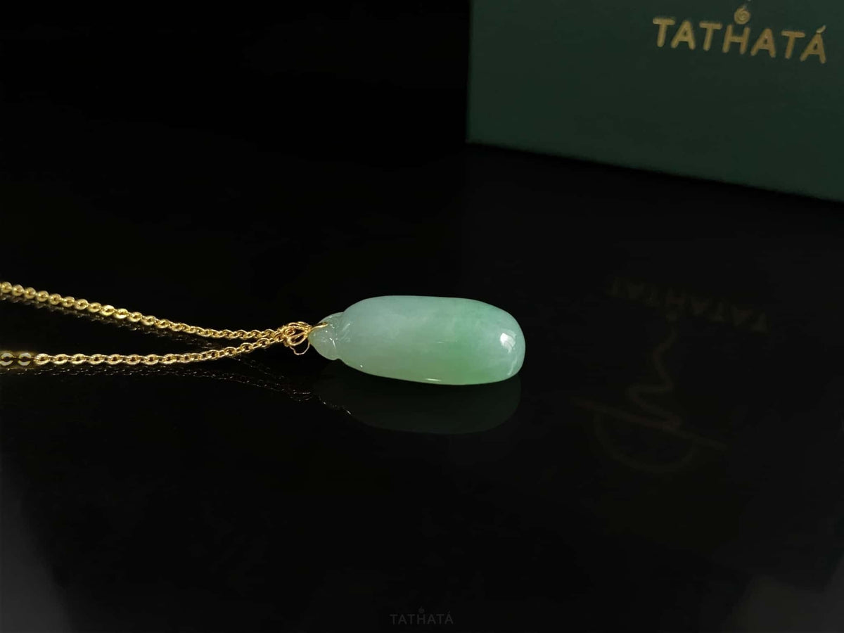 Handpicked 💰 Fern Glow Soft Green · Nature Burmese Jadeite Pendant