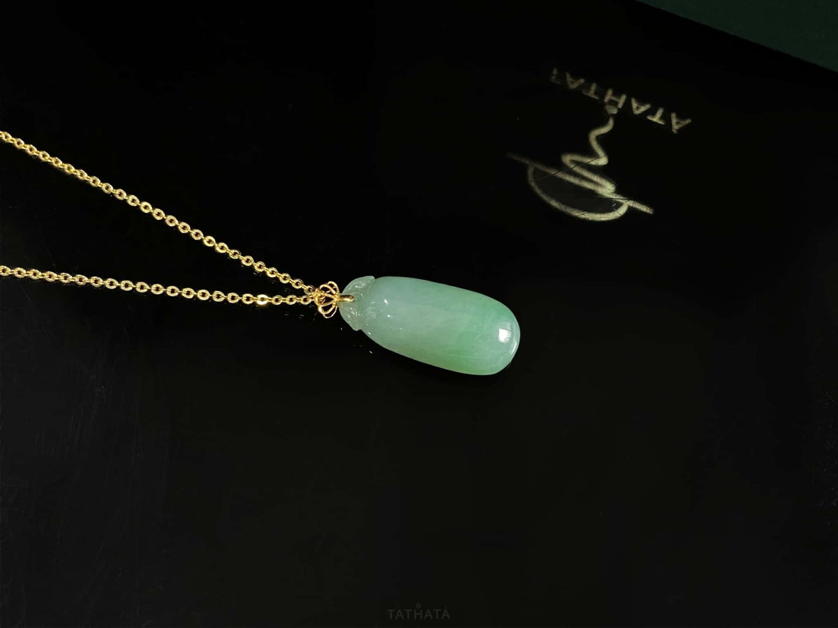 Handpicked 💰 Fern Glow Soft Green · Nature Burmese Jadeite Pendant