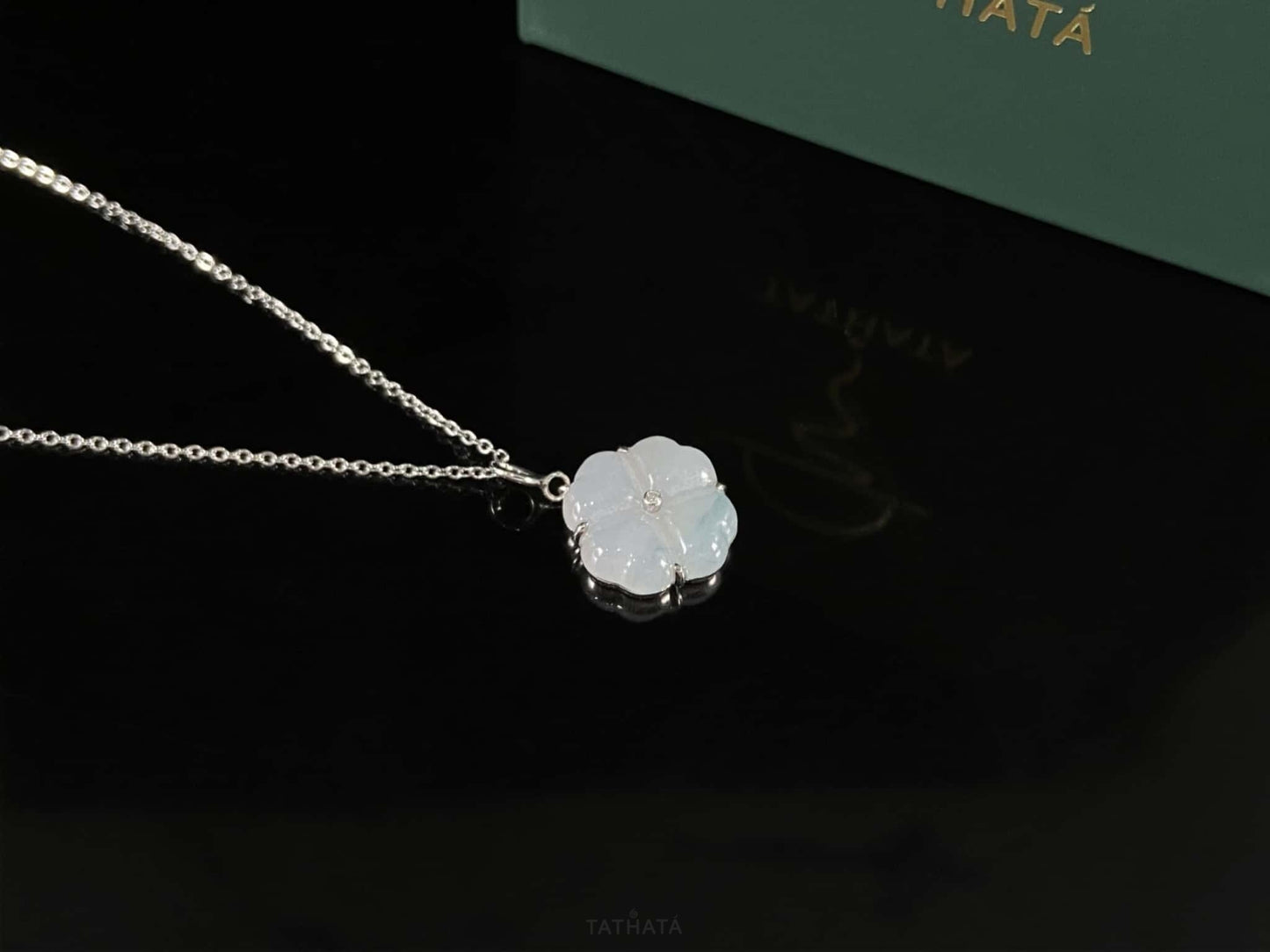 Milky White Soft Green · Nature Guatemalan Jadeite Pendant