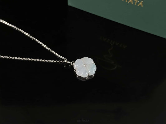 Milky White Soft Green · Nature Guatemalan Jadeite Pendant