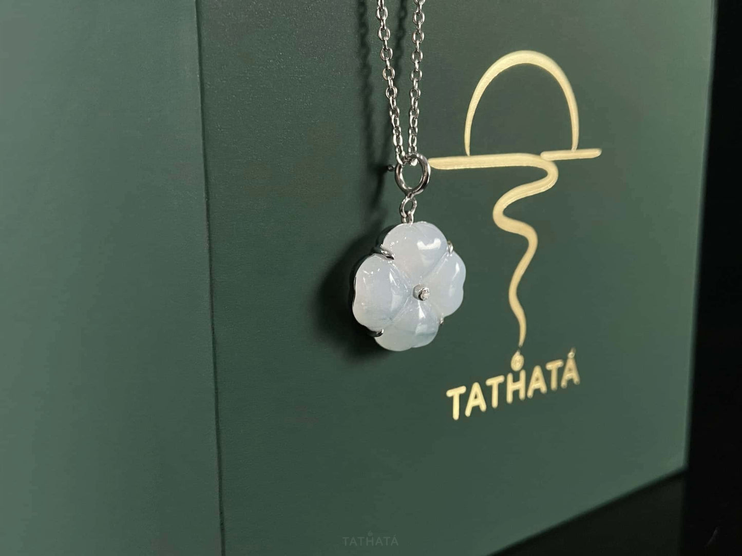 Milky White Soft Green · Nature Guatemalan Jadeite Pendant