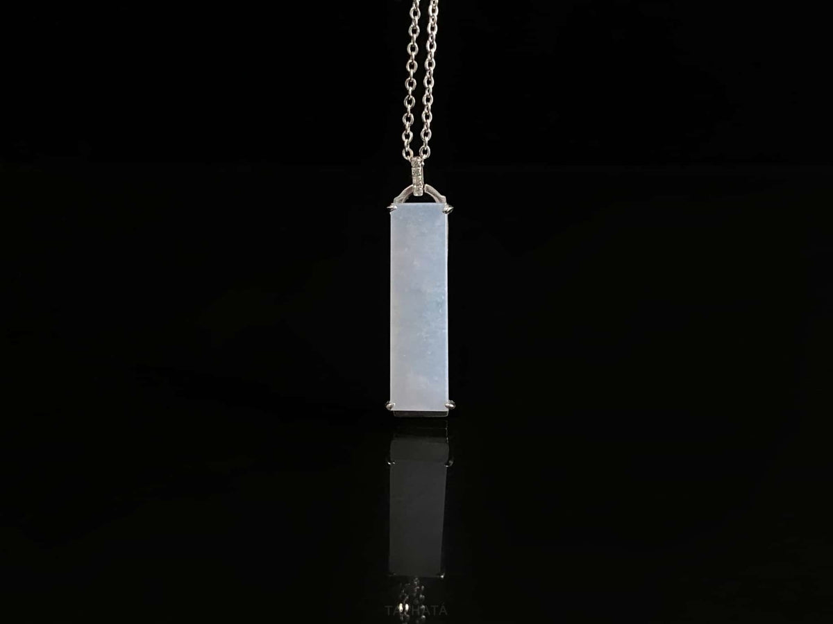 New & Trending 🤍 Milky Haze Glacier · Nature Burmese Jadeite Pendant