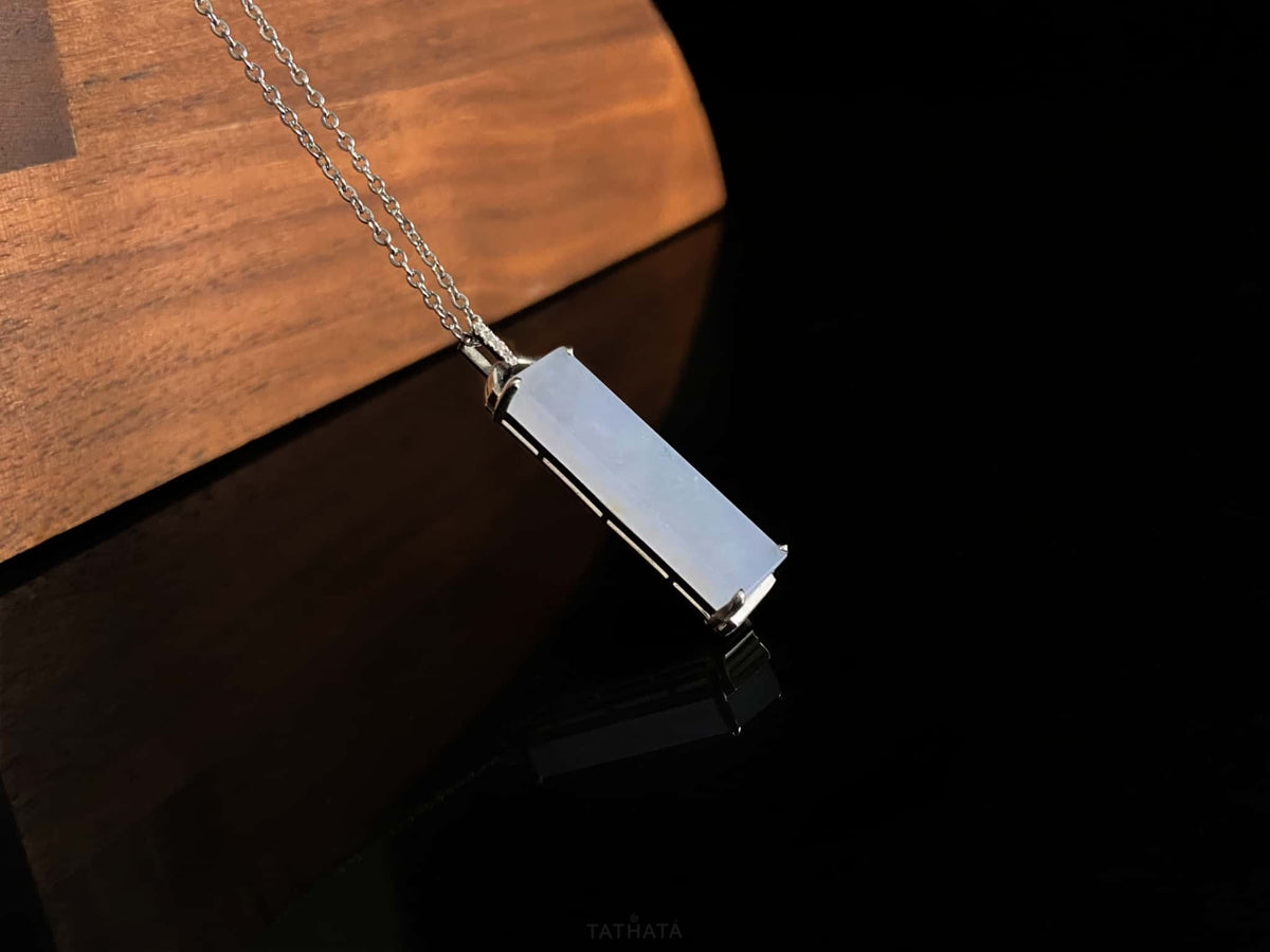 New & Trending 🤍 Milky Haze Glacier · Nature Burmese Jadeite Pendant