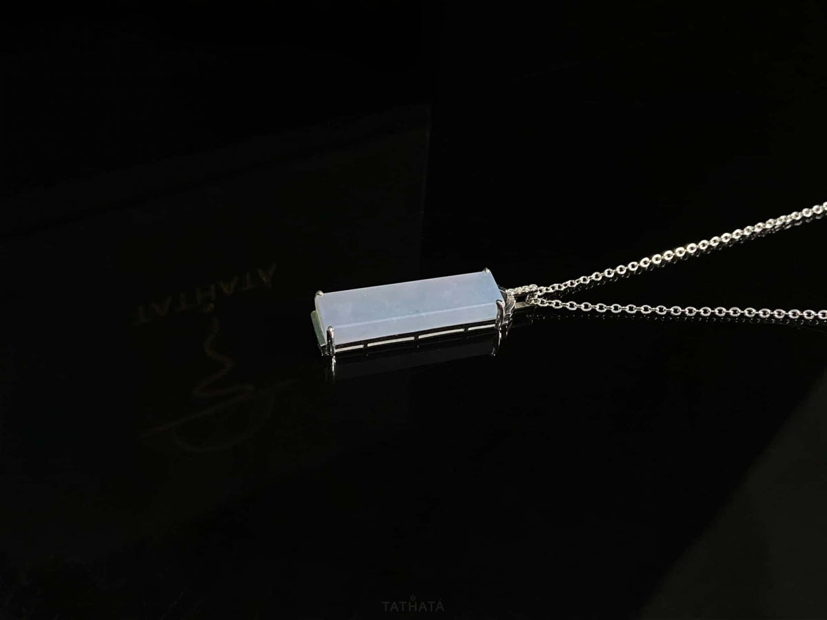 New & Trending 🤍 Milky Haze Glacier · Nature Burmese Jadeite Pendant