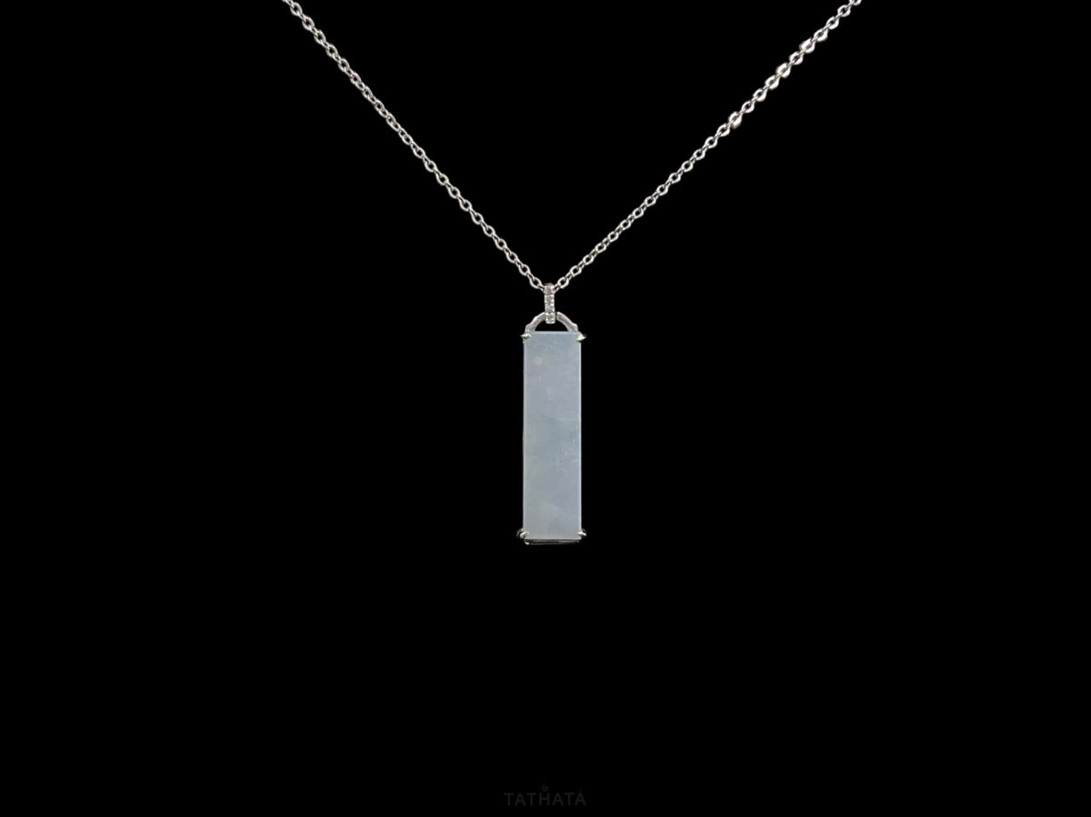 New & Trending 🤍 Milky Haze Glacier · Nature Burmese Jadeite Pendant