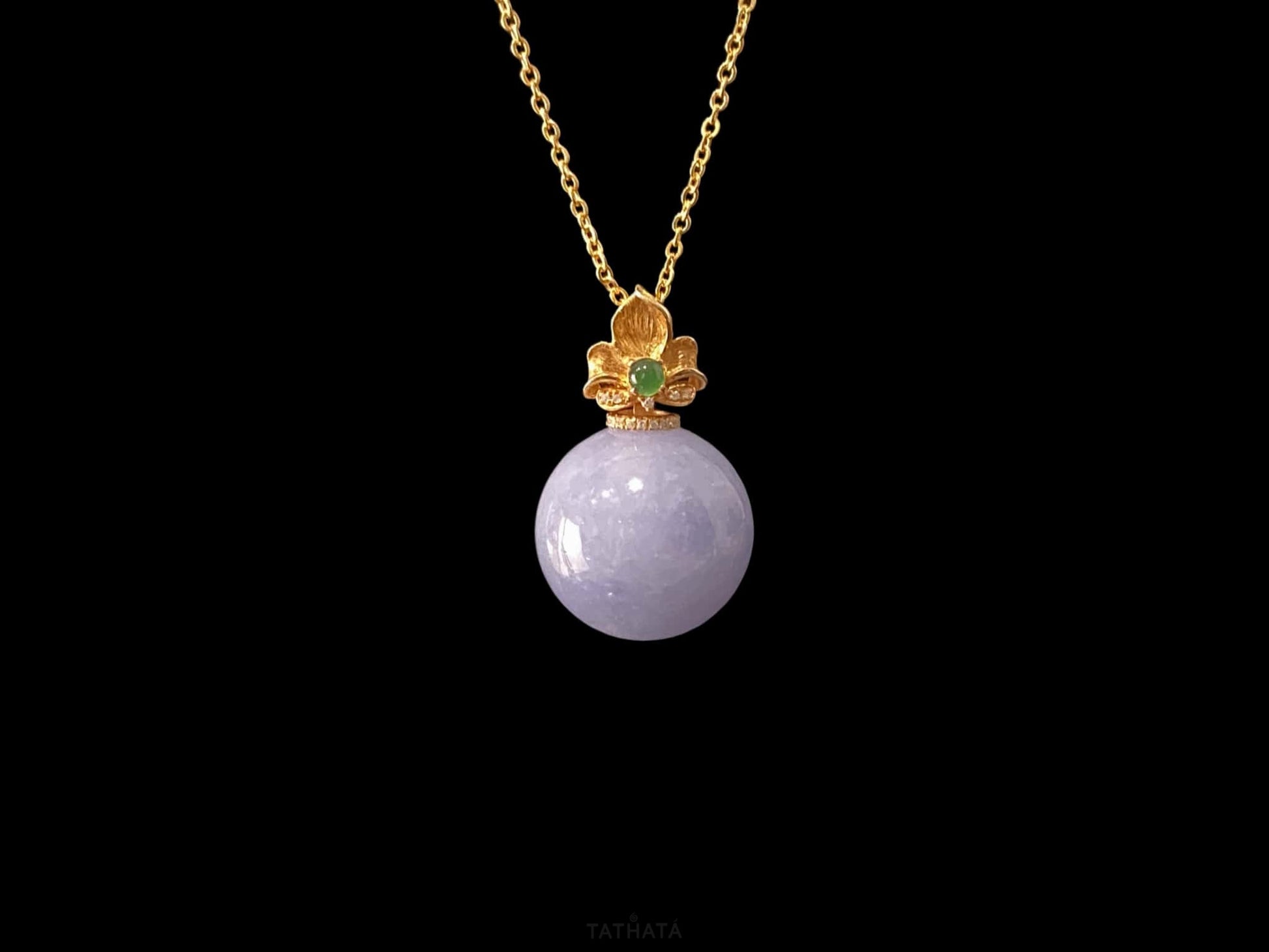A lavender dew ball loose jadeite.
