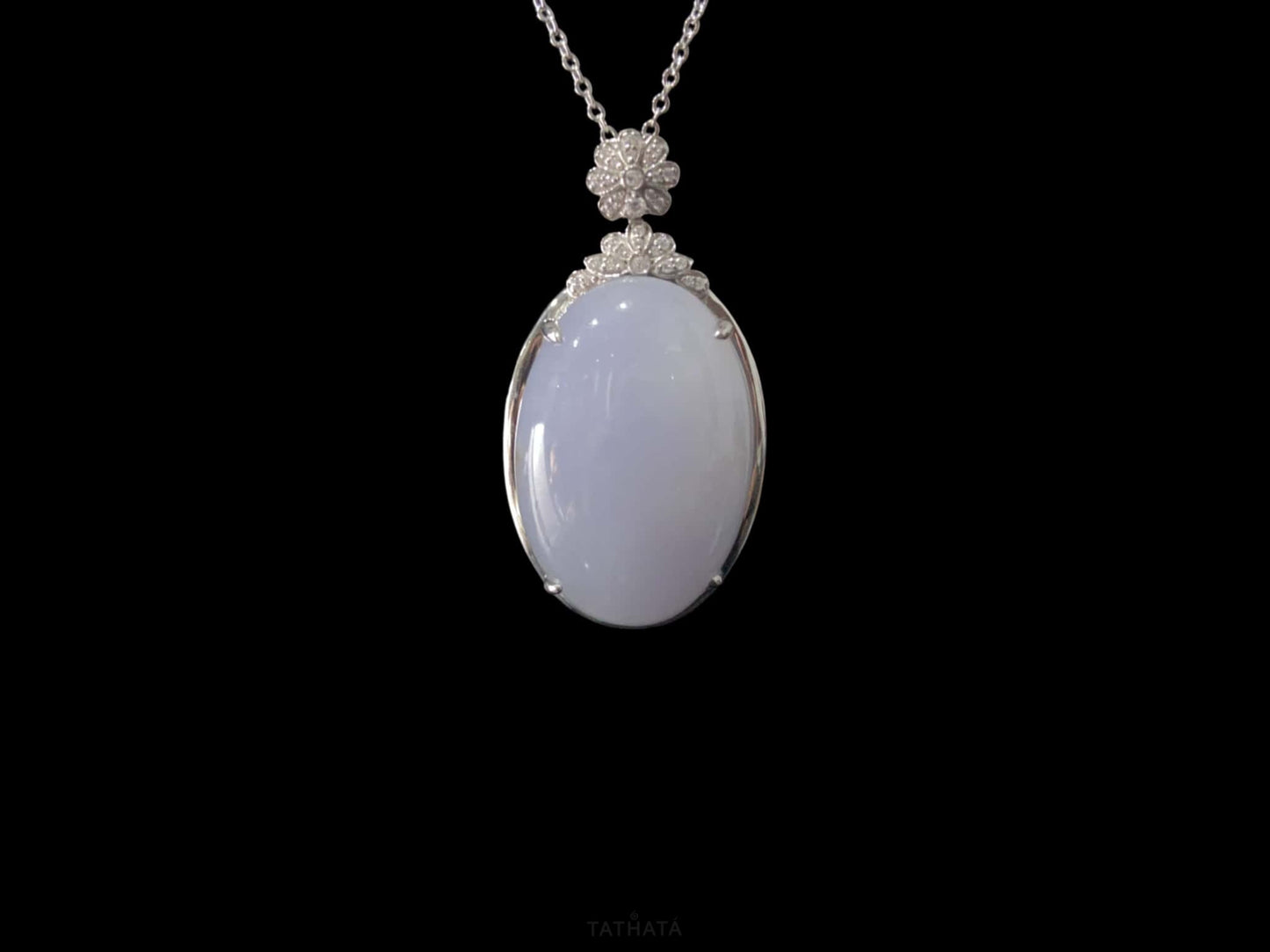 Light Cloud Purple · Nature Burmese Jadeite Pendant