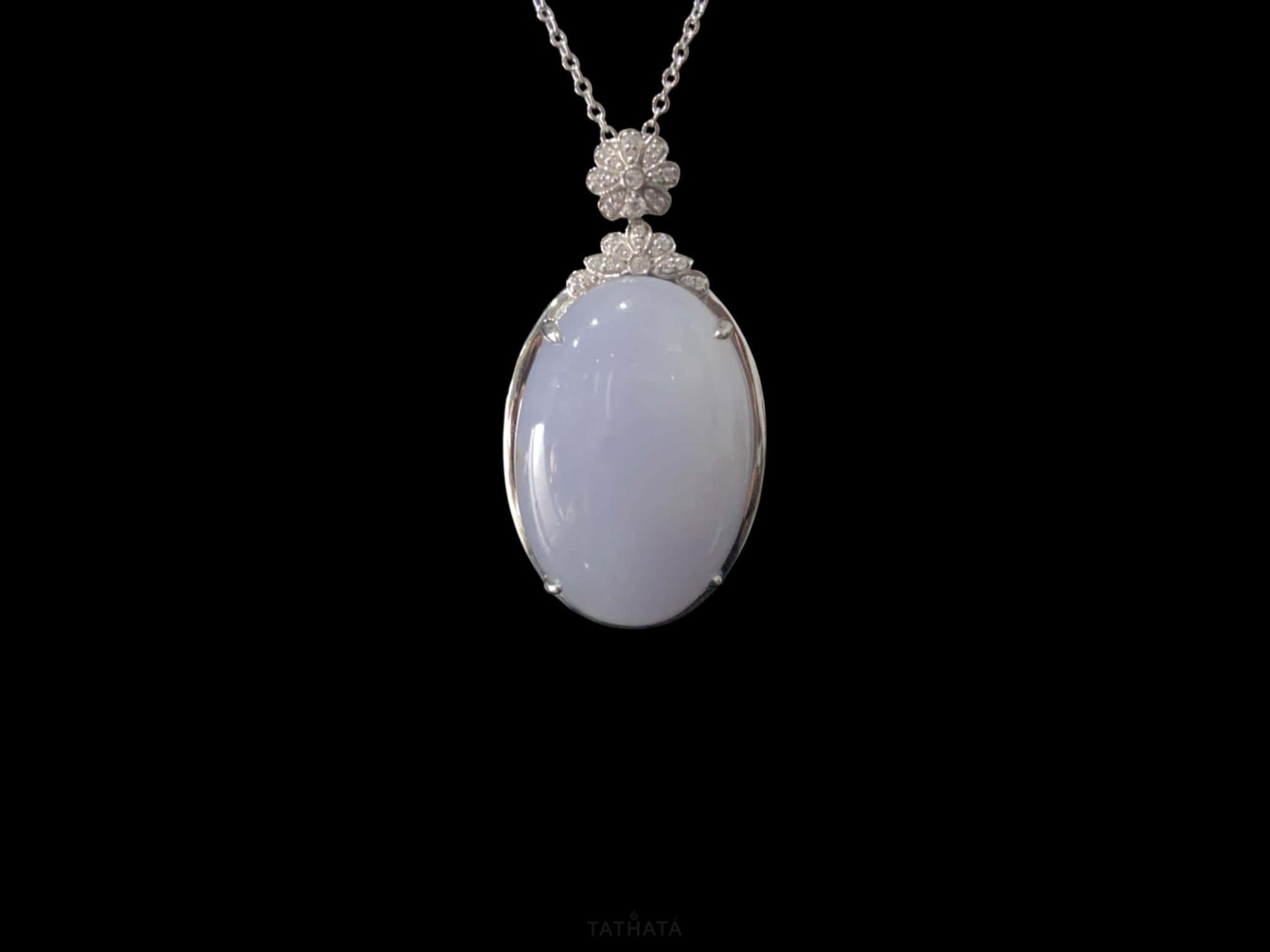 Light Cloud Purple · Nature Burmese Jadeite Pendant
