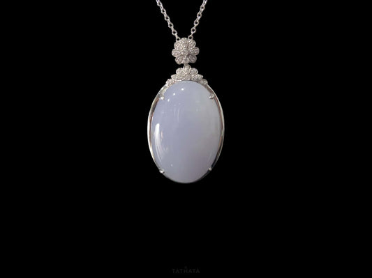 Light Cloud Purple · Nature Burmese Jadeite Pendant
