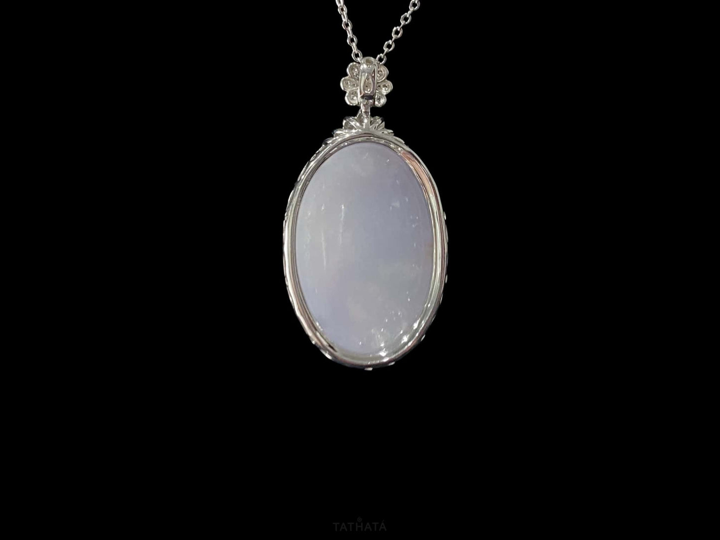 Light Cloud Purple · Nature Burmese Jadeite Pendant