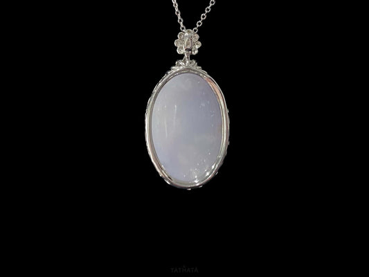 Light Cloud Purple · Nature Burmese Jadeite Pendant