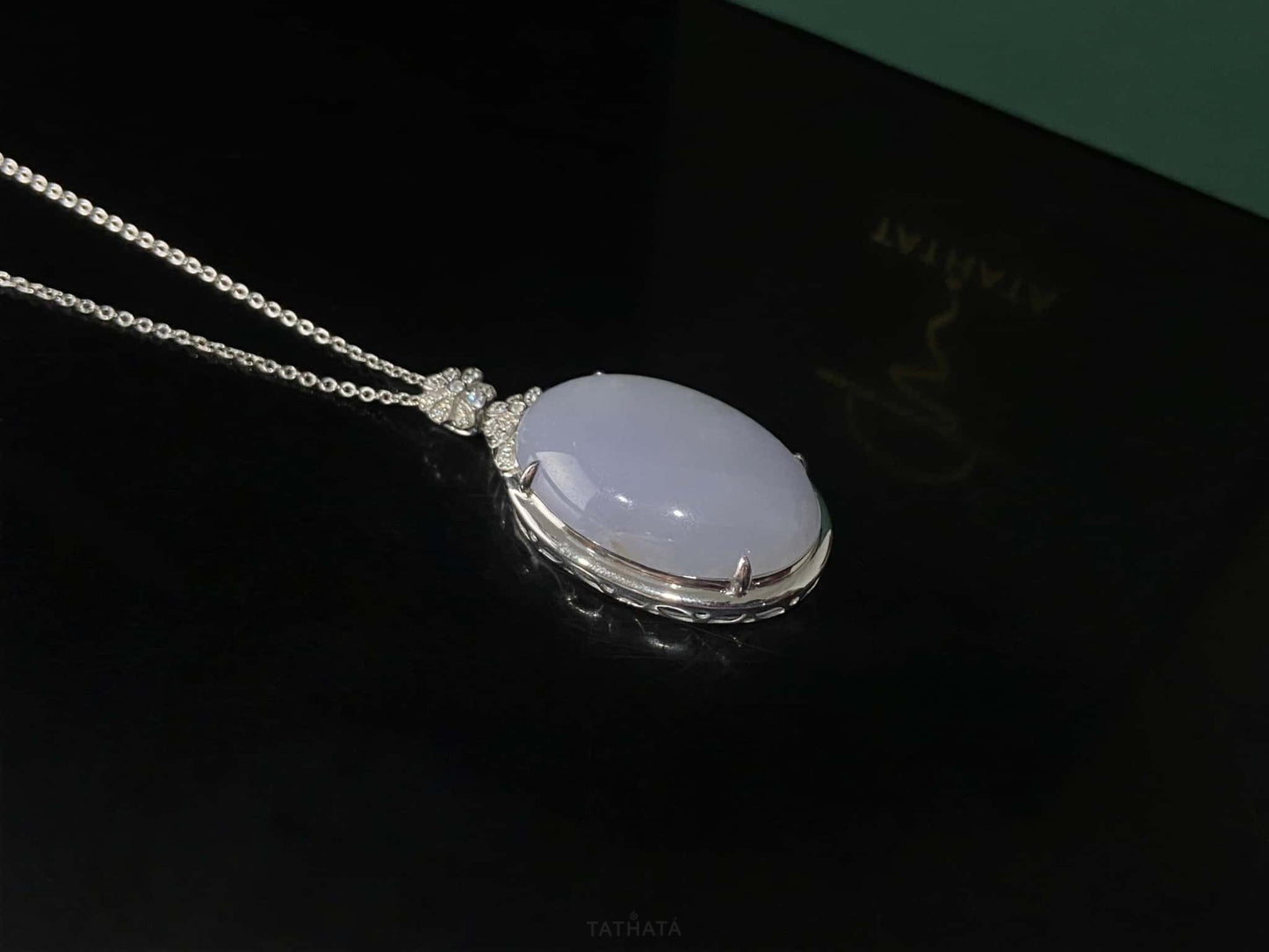 Light Cloud Purple · Nature Burmese Jadeite Pendant