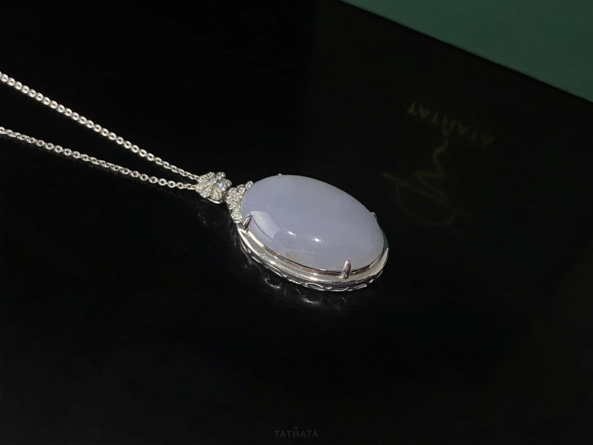 Light Cloud Purple · Nature Burmese Jadeite Pendant