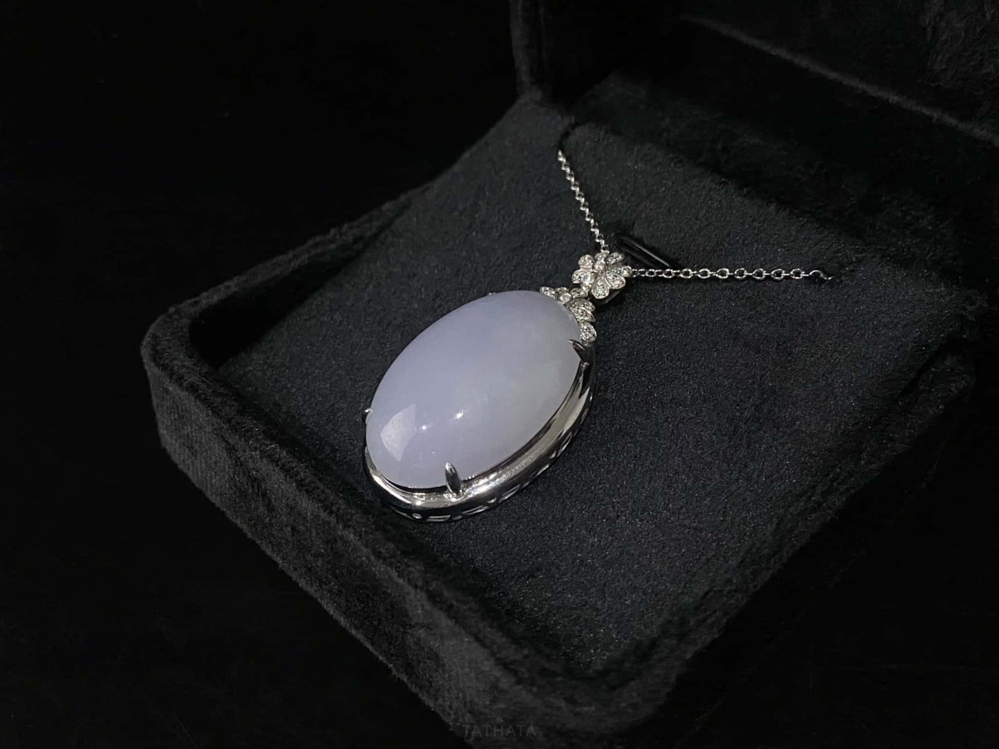 Light Cloud Purple · Nature Burmese Jadeite Pendant