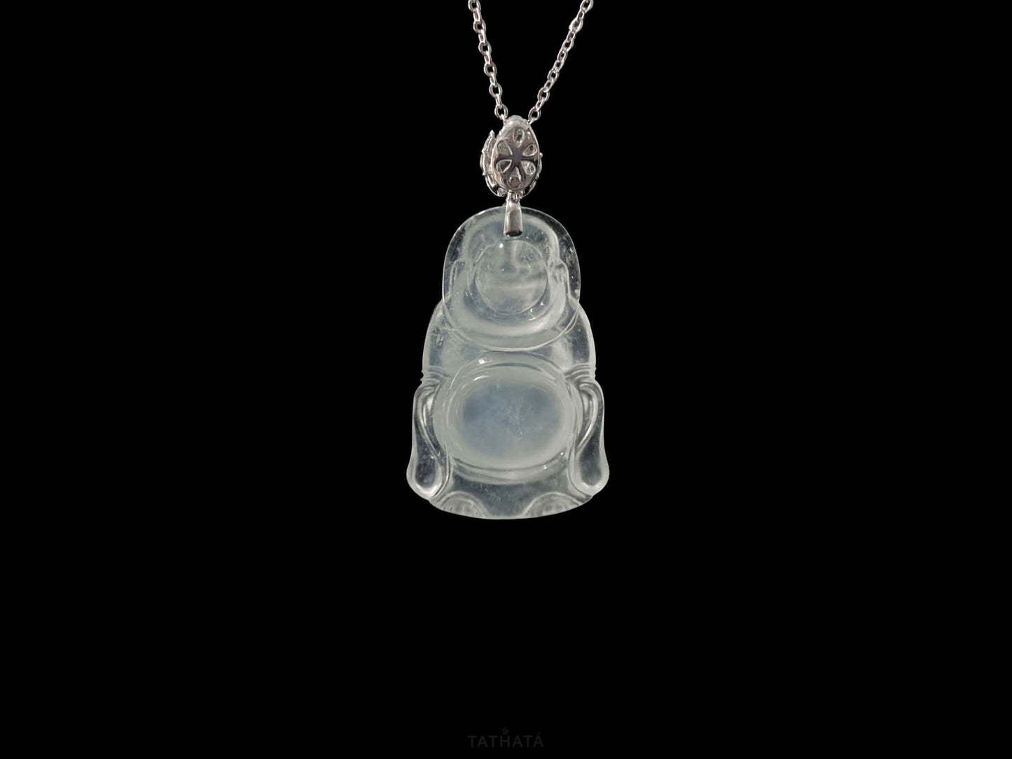 High-Icy Maitreya Buddha · Nature Burmese Jadeite Pendant