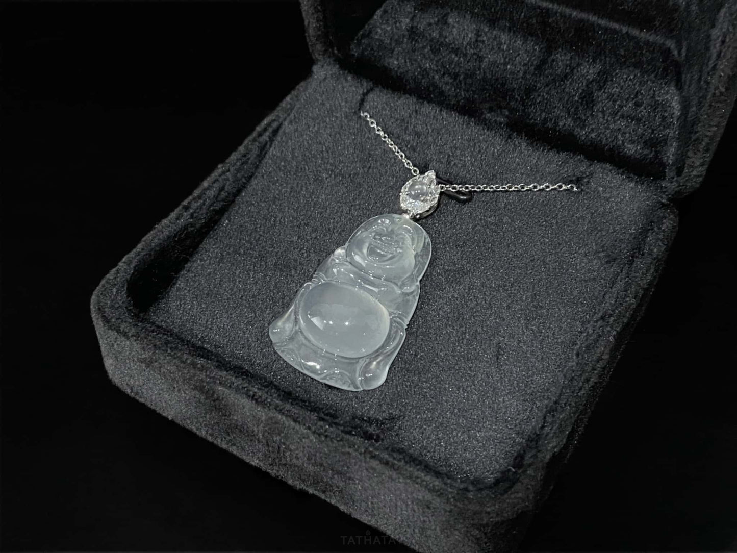 High-Icy Maitreya Buddha · Nature Burmese Jadeite Pendant
