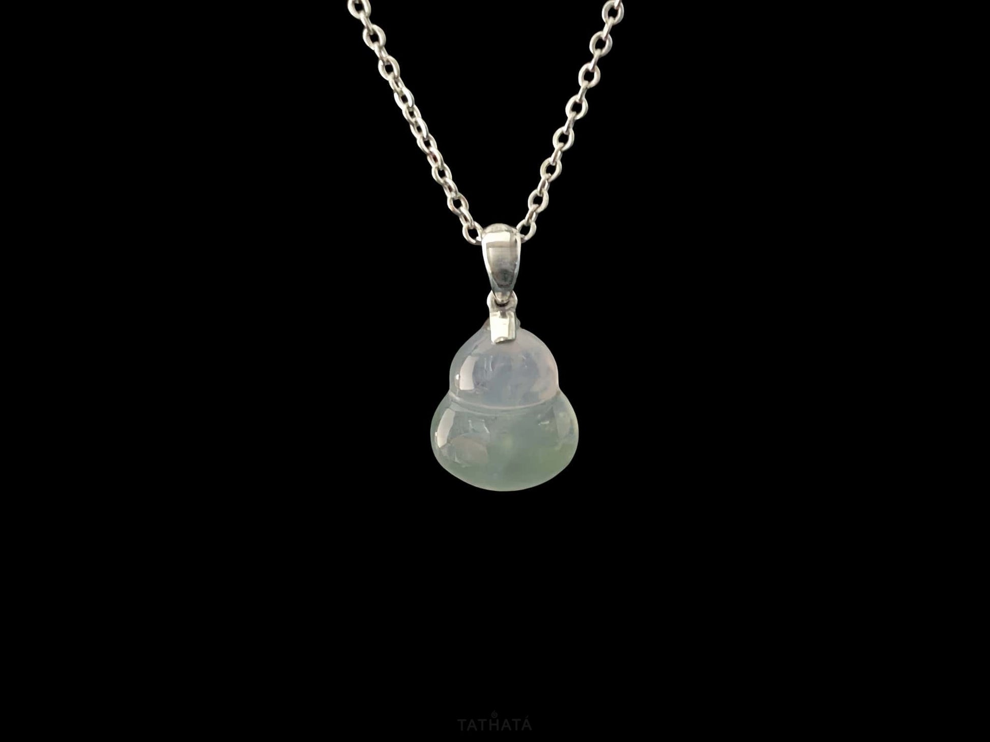Hazy Pastel Calm Gourd · Nature Burmese Jadeite Pendant