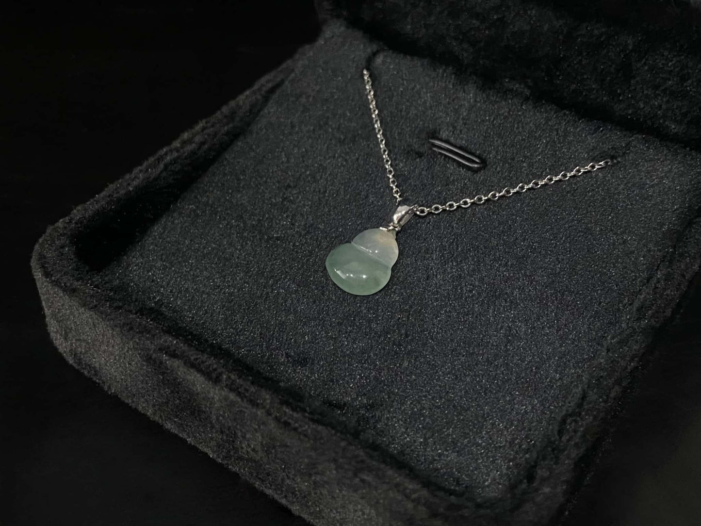 Hazy Pastel Calm Gourd · Nature Burmese Jadeite Pendant