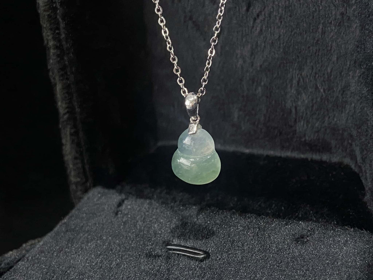 Hazy Pastel Calm Gourd · Nature Burmese Jadeite Pendant