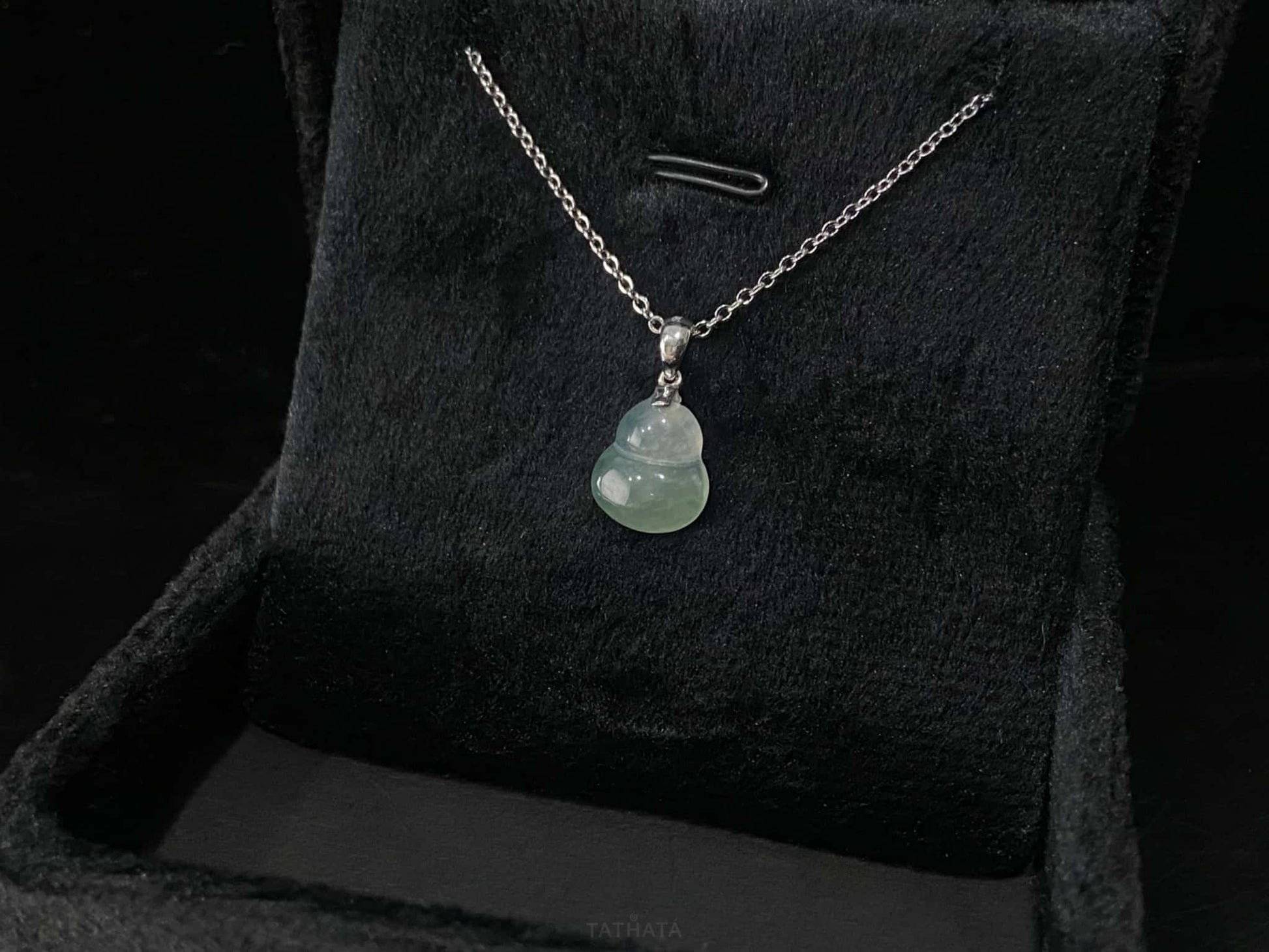 Hazy Pastel Calm Gourd · Nature Burmese Jadeite Pendant