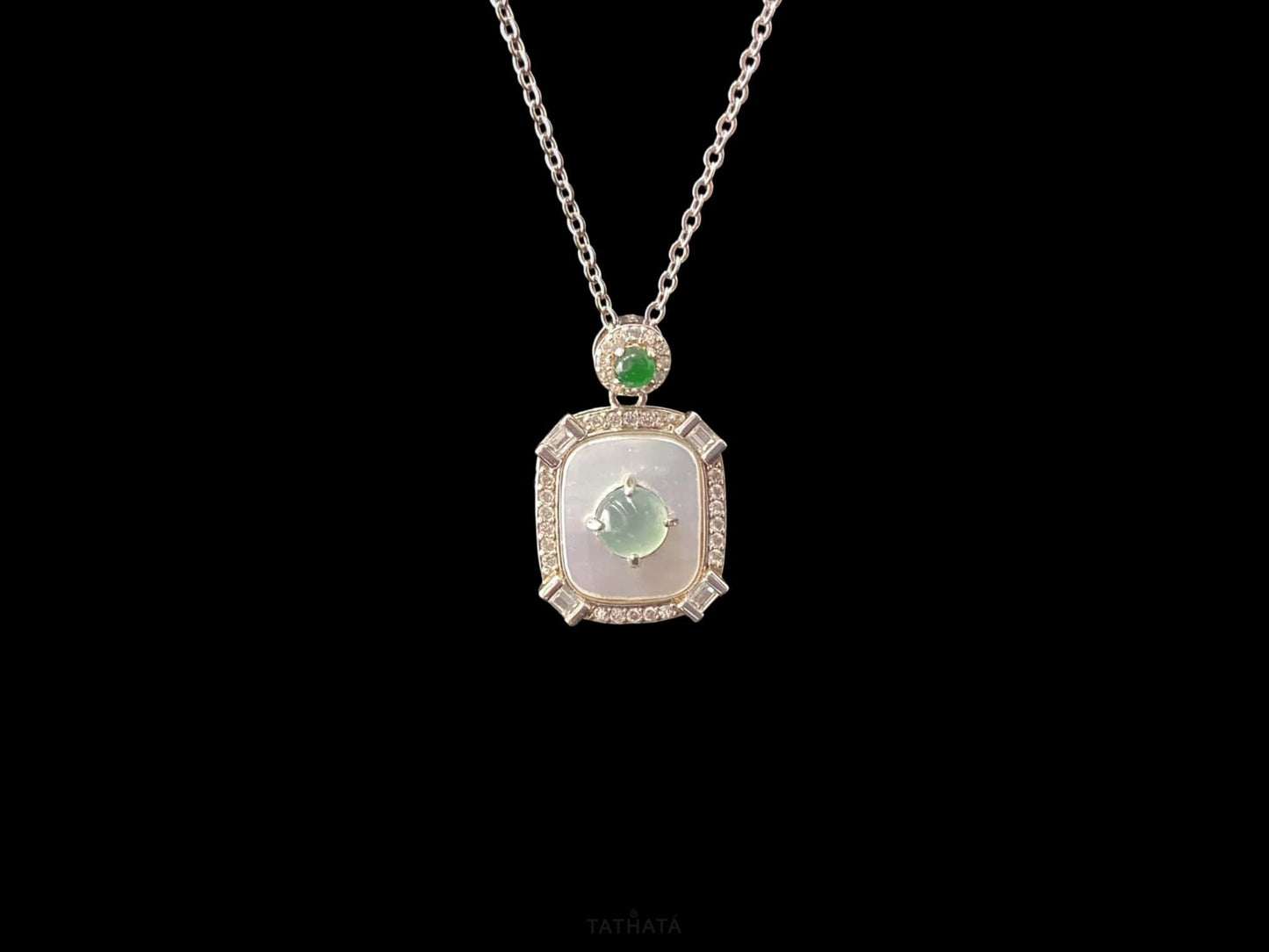 Pale Green Sky Water · Nature Burmese Jadeite Pendant