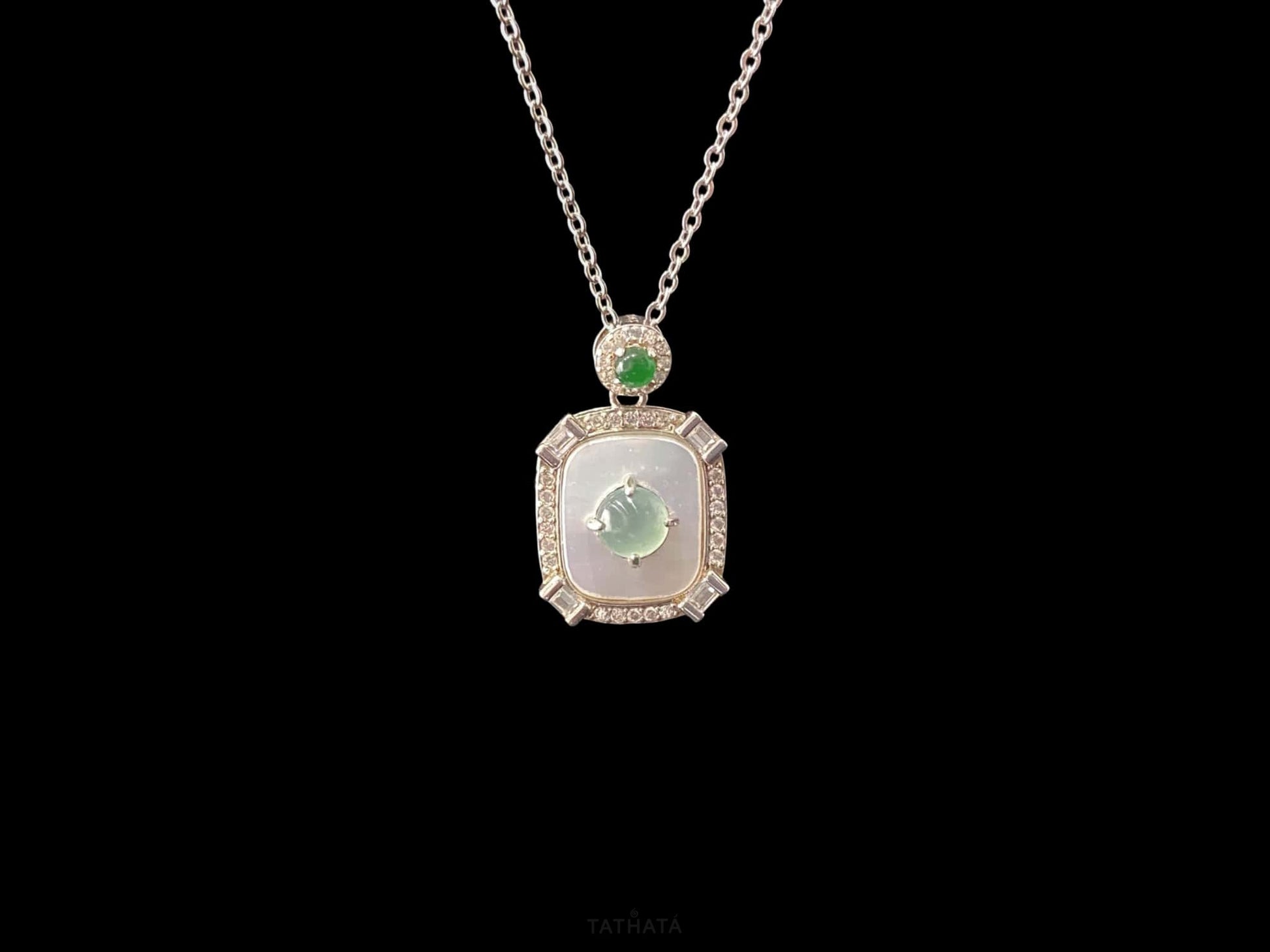 Pale Green Sky Water · Nature Burmese Jadeite Pendant