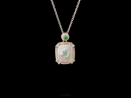 Pale Green Sky Water · Nature Burmese Jadeite Pendant