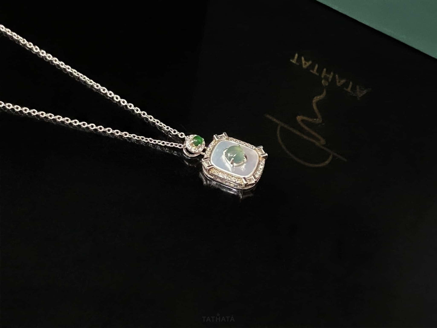 Pale Green Sky Water · Nature Burmese Jadeite Pendant